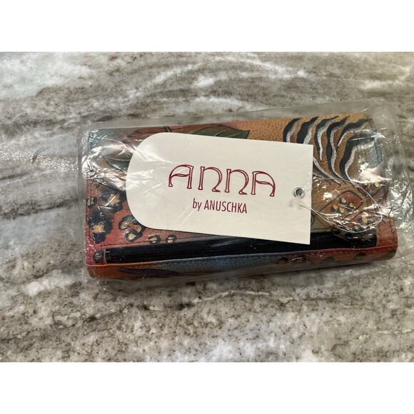 Anuschka Women's Wallet Butterfly Roses Floral Design Trifold Bills Credit Coin - Picture 15 of 15